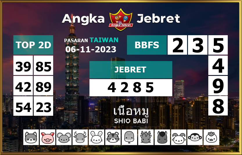 Syair Taiwan 6 November 2023